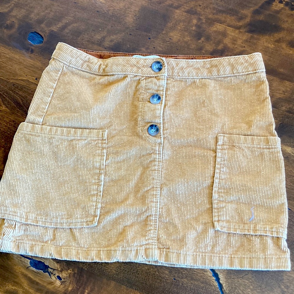 Like new! Golf/ocre corduroy skirt size 11/12 from Zara Girls